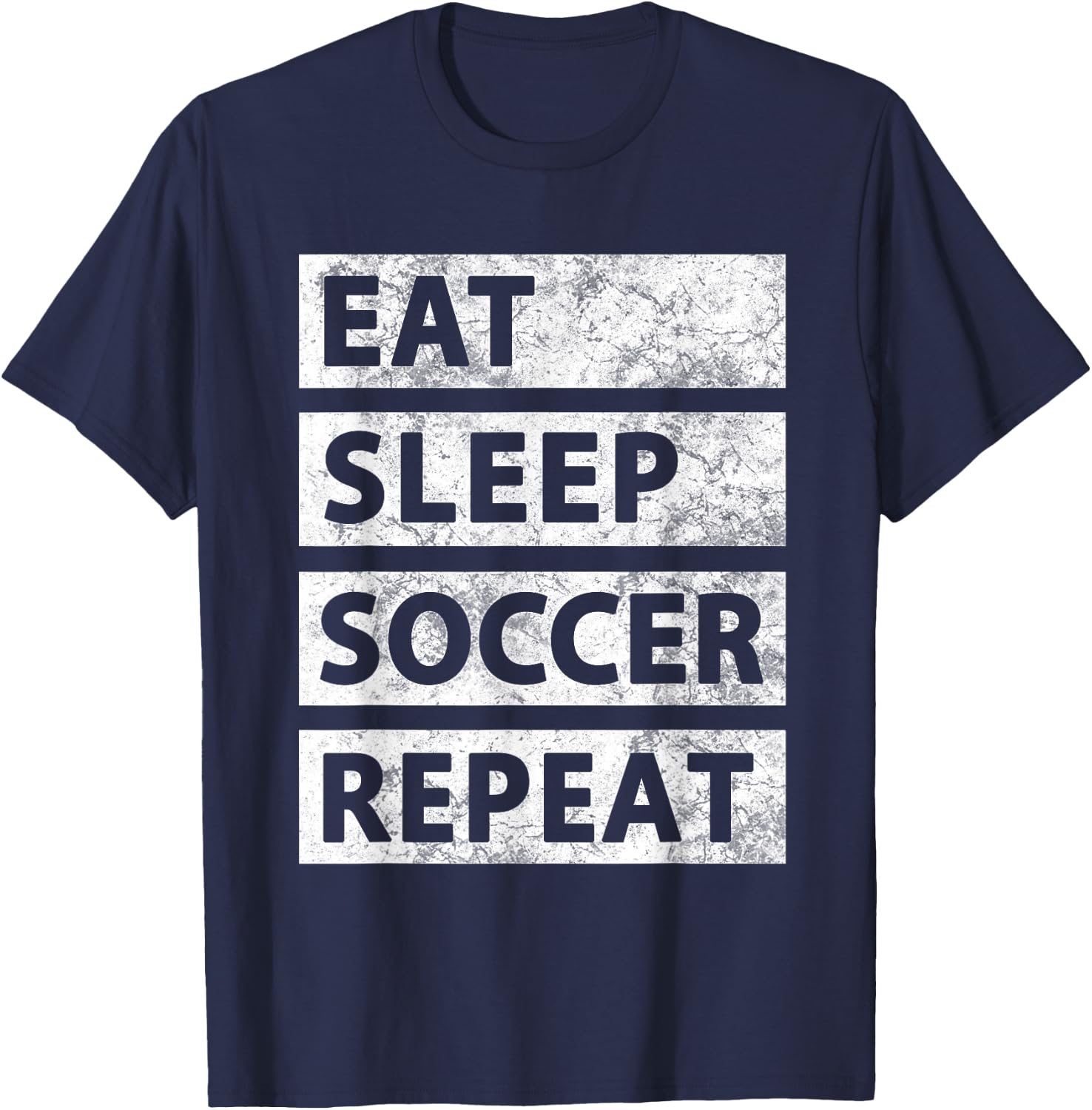 Soccer Player Eat Sleep Soccer T-Shirt - T-Shirt | Navy