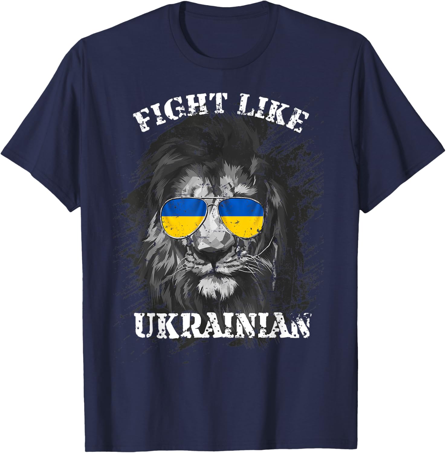 Fight Like Ukrainian , I stand with Ukraine Soldier T-Shirt - T-Shirt | Navy