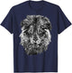 Black And White Lion Head T-Shirt - T-Shirt | Navy