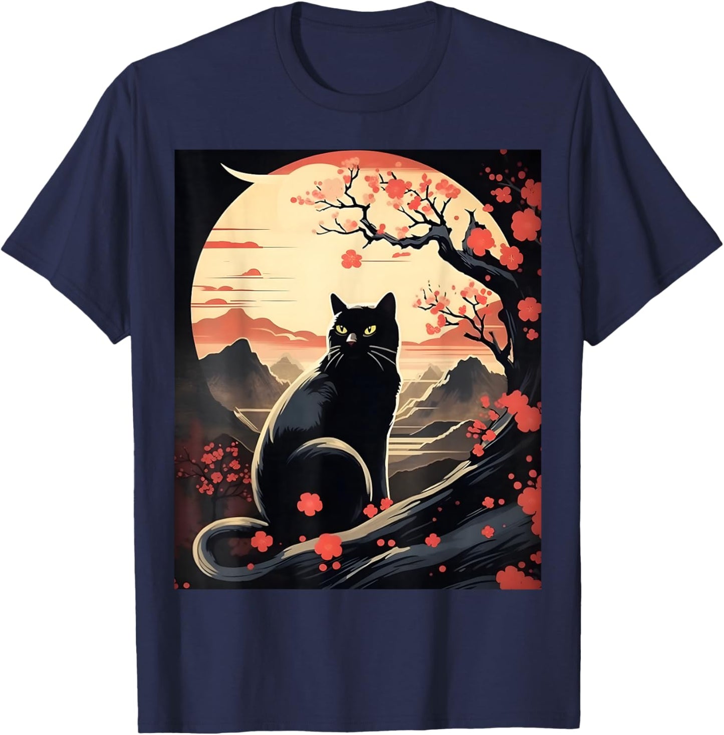 Kawaii Japanese Anime Cat , Women & Kids T-Shirt - T-Shirt | Navy