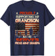 t Supporting My Grandson As He Serves -Proud Army Grandpa T-Shirt - T-Shirt | Navy