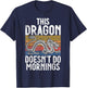 This Dragon doesnt do Mornings Dragon T-Shirt - T-Shirt | Navy