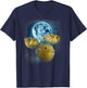 Funny Puffer Shirt - Howling at the Moon Puffer Fish T-Shirt - T-Shirt | Navy