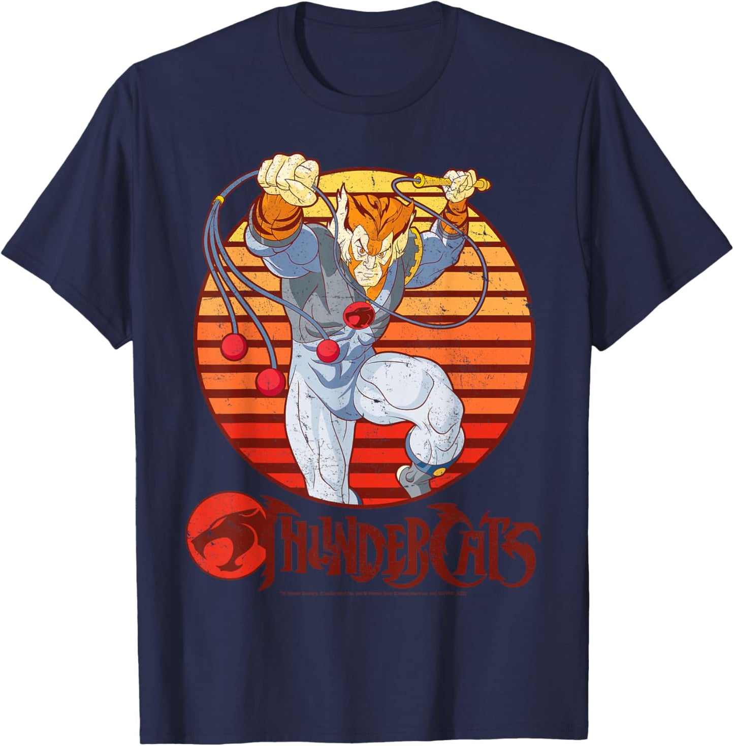 Thundercats Tygra Retro Sunset Portrait T-Shirt - T-Shirt | Navy