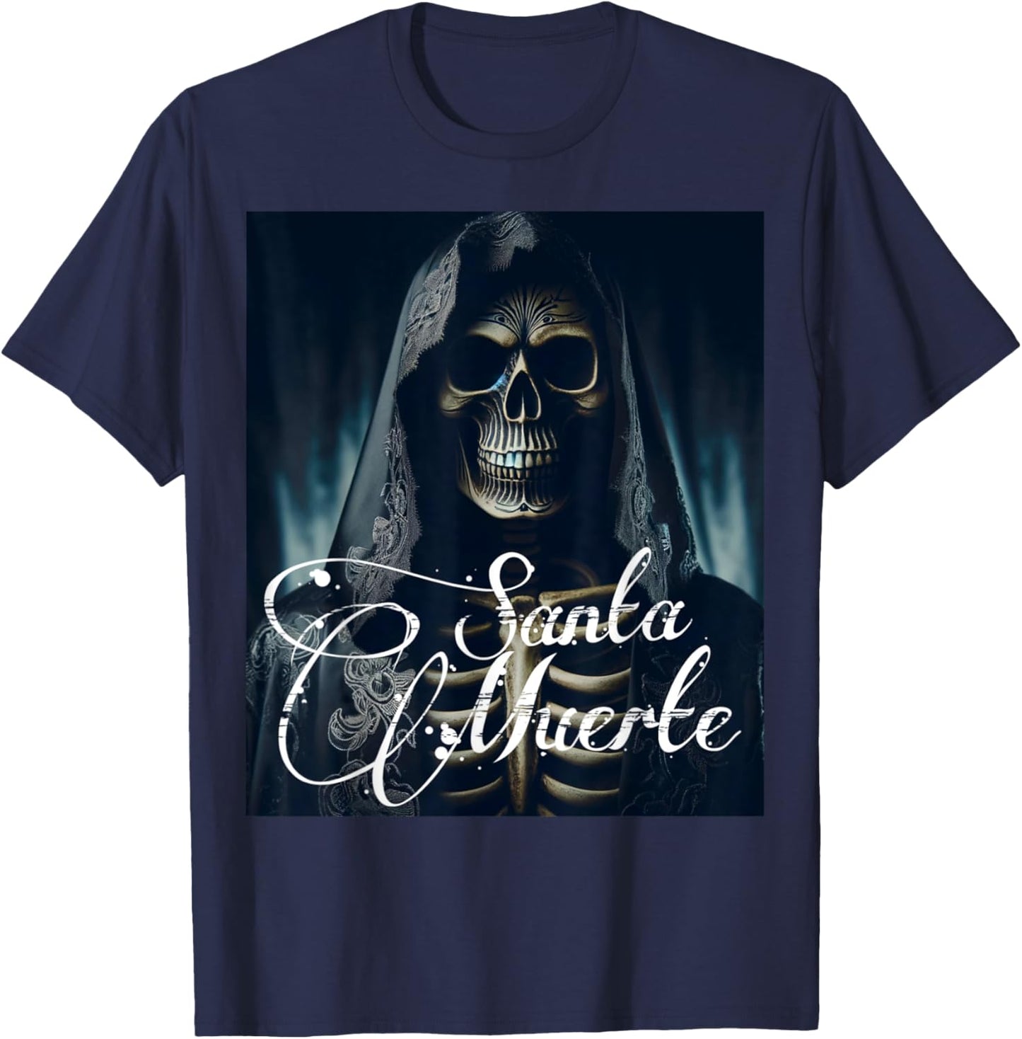 Scary Knight Clothing Santa Muerte T-Shirt - T-Shirt | Navy