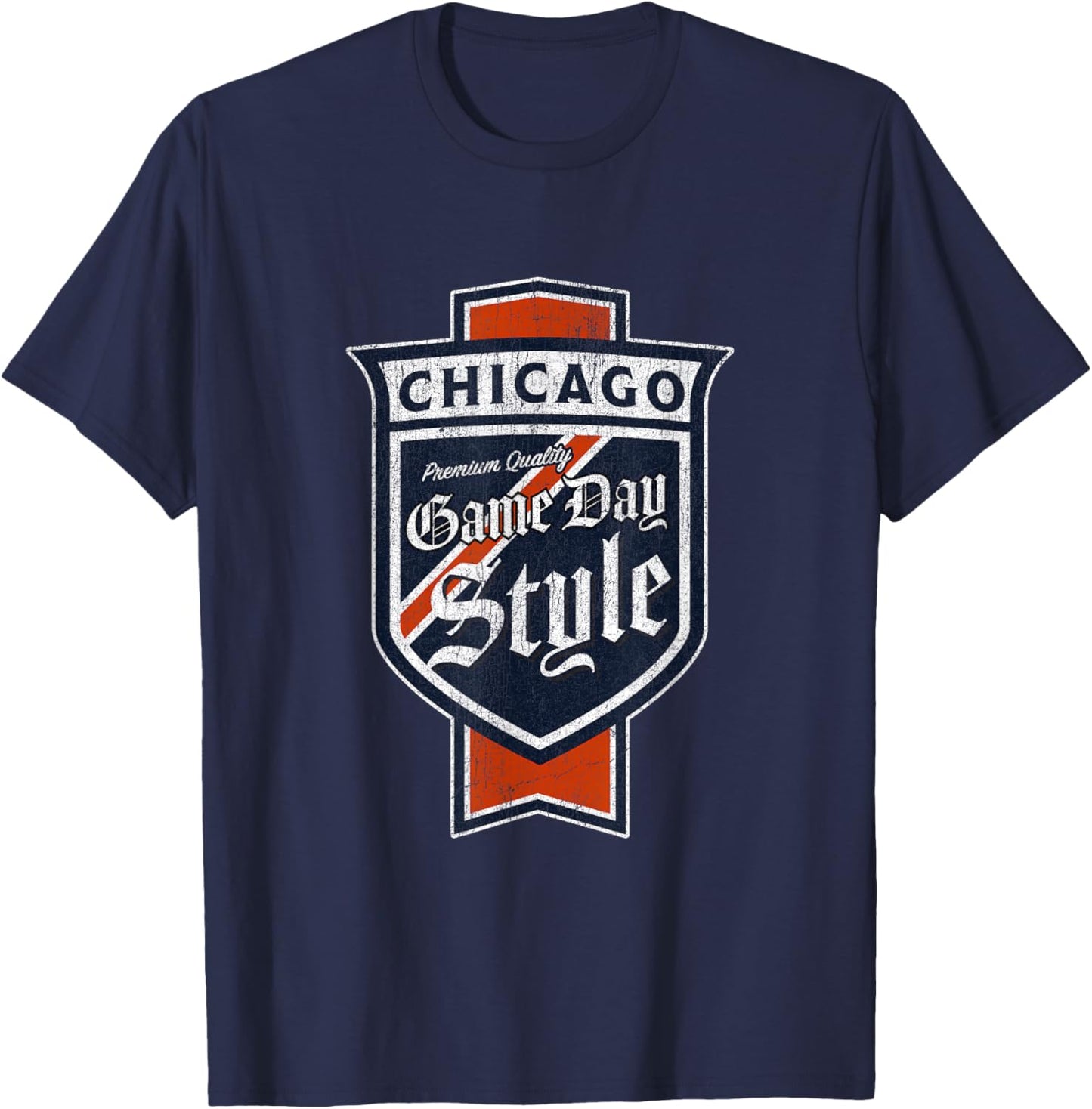 Chicago Pride - Windy City Classic Beer Label T-Shirt - T-Shirt | Navy