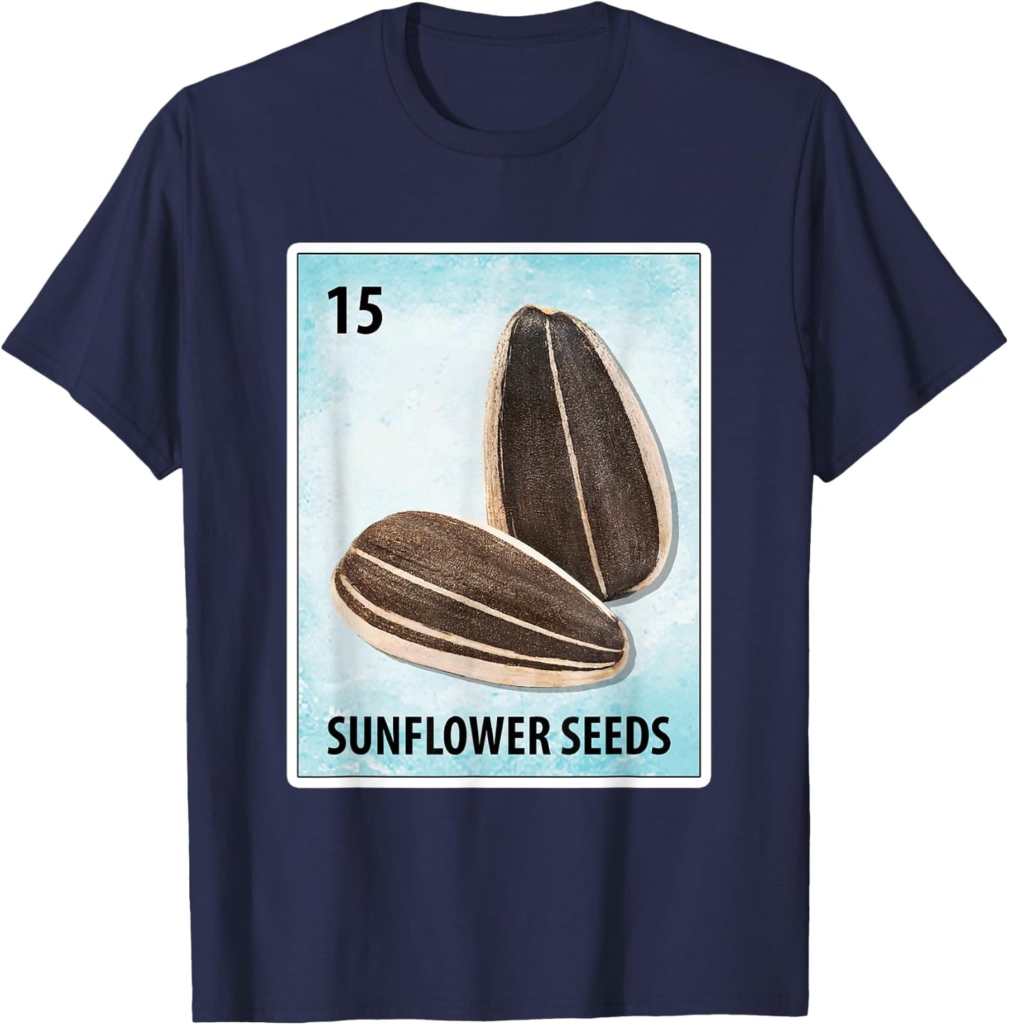 Sunflower Seeds Mexican Cards T-Shirt - T-Shirt | Navy