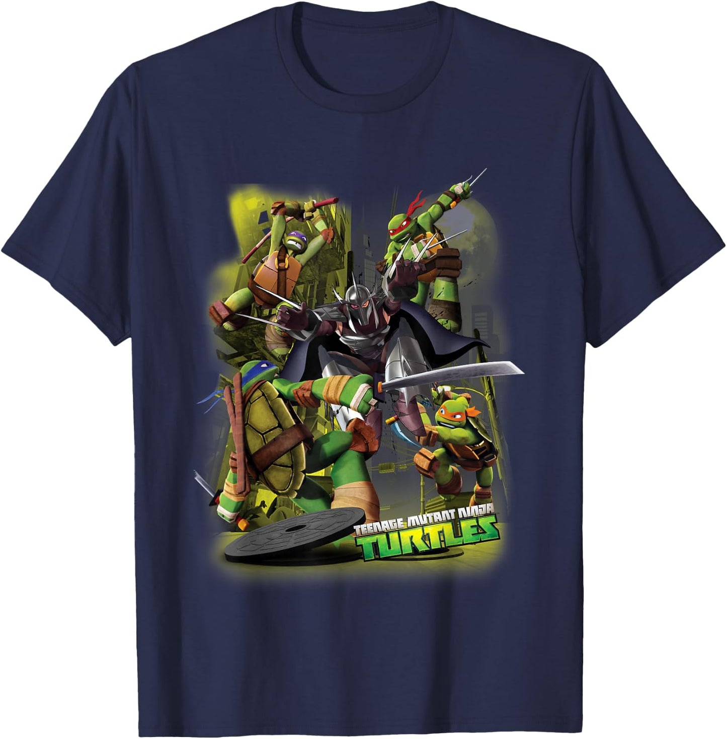 Teenage Mutant Ninja Turtles Vs Shredder T-Shirt - T-Shirt | Navy