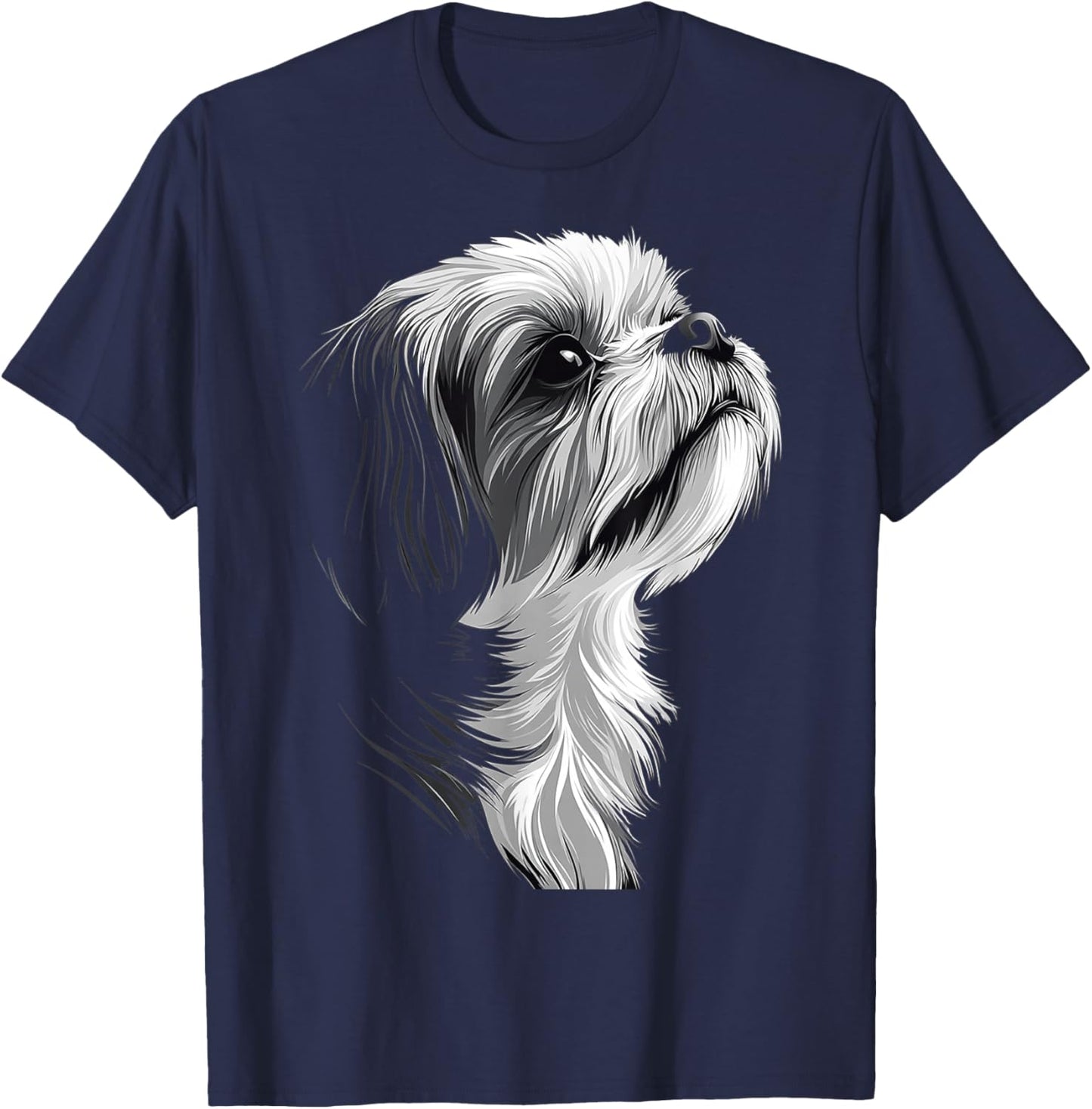 Shih Tzu Dog Graphic Pet Art Shih Tzu T-Shirt - T-Shirt | Navy