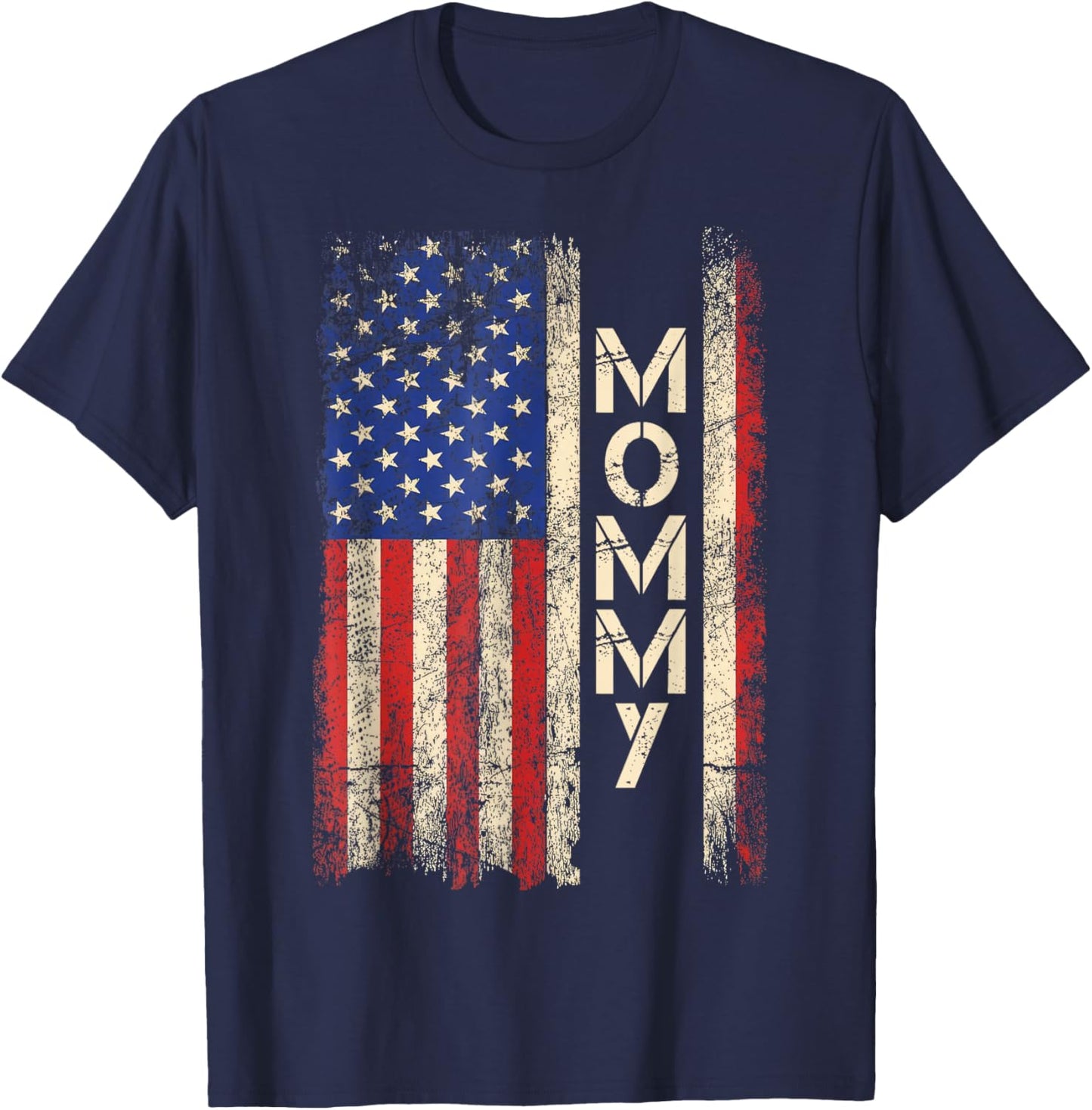 Mommy American Flag Mother's Day T-Shirt - T-Shirt | Navy