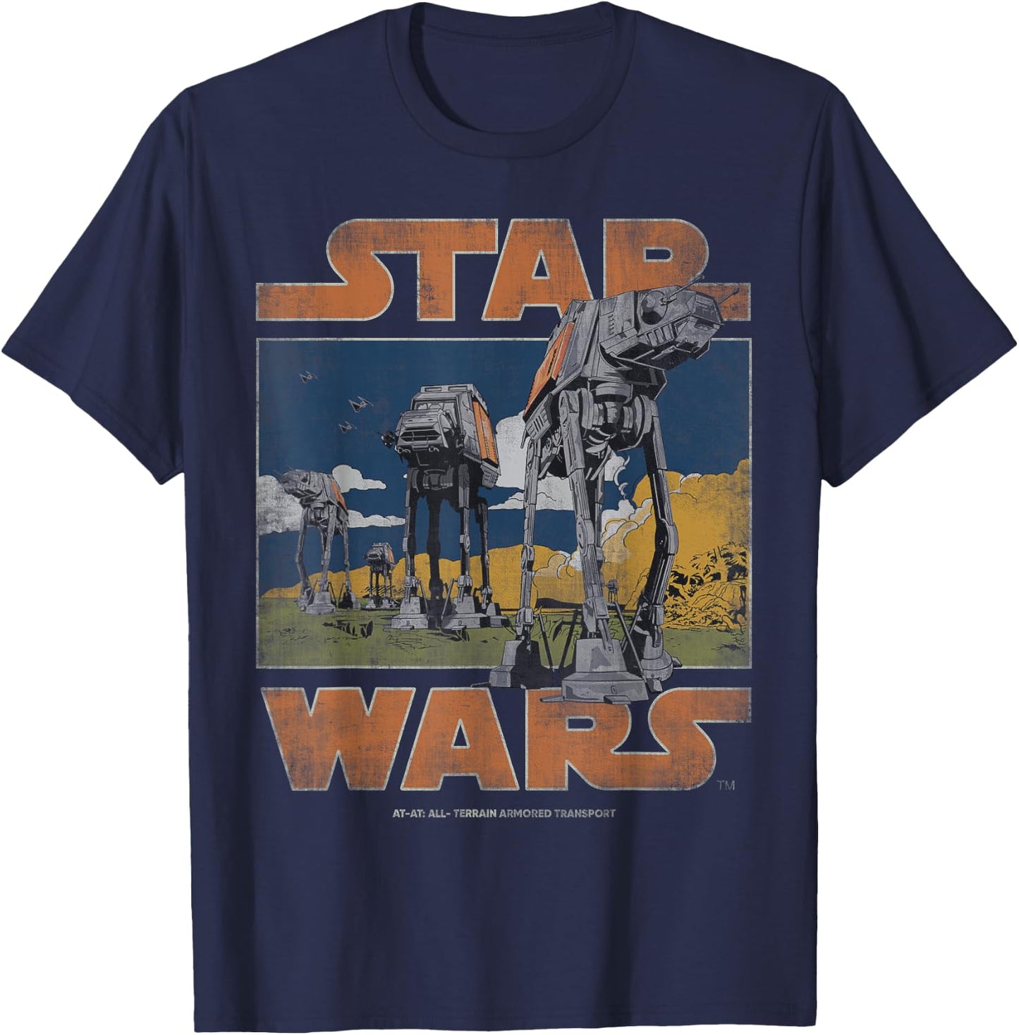 Star Wars AT-AT Walkers Vintage T-Shirt - T-Shirt | Navy