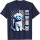 Vintage Maltese Dog Best Dog Mom Ever American Flag 2026 T-Shirt - T-Shirt | Navy
