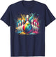 Colorful Bowling Game Day Bowling Flames Ball T-Shirt - T-Shirt | Navy