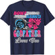 Burnouts or Bows GodFather Loves You Gender Reveal Party T-Shirt - T-Shirt | Navy