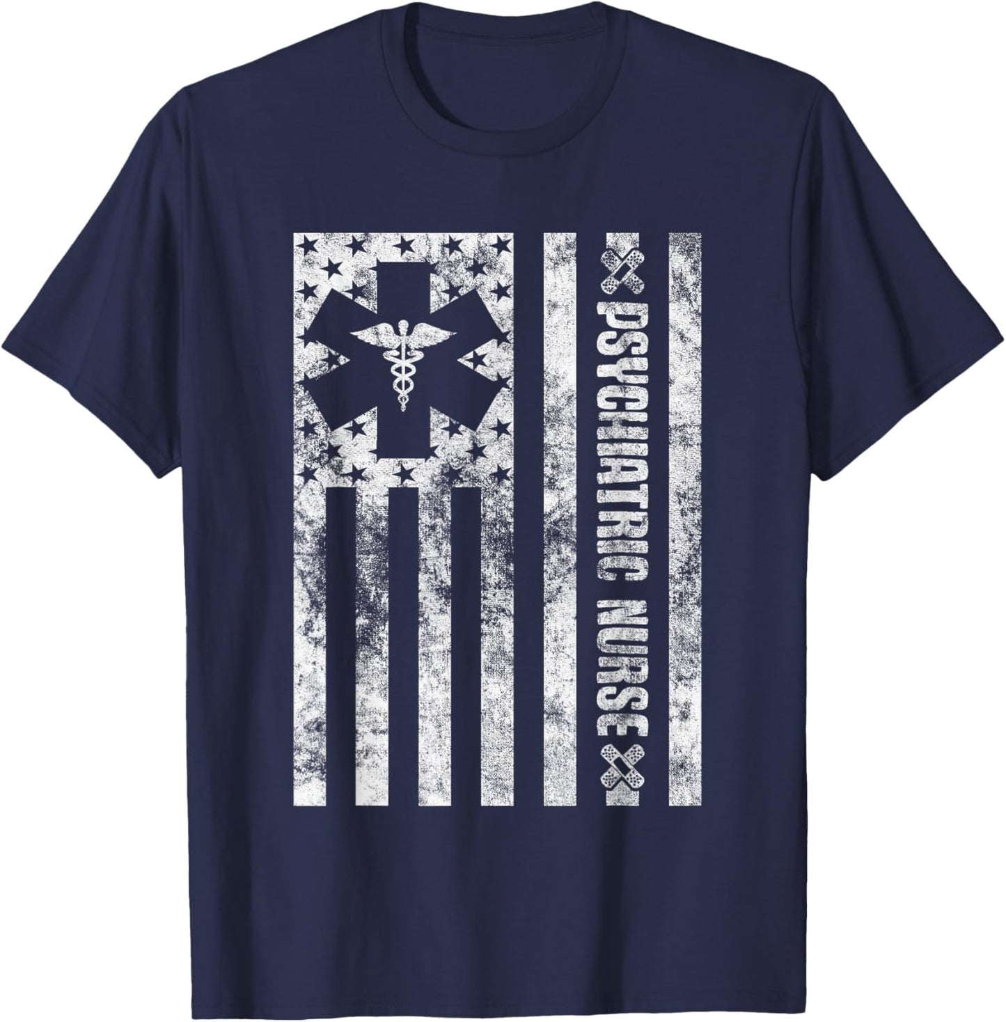 Psychiatric Nurse PMHNP Mental Health Nursing RN Psych Nurse T-Shirt - T-Shirt | Navy