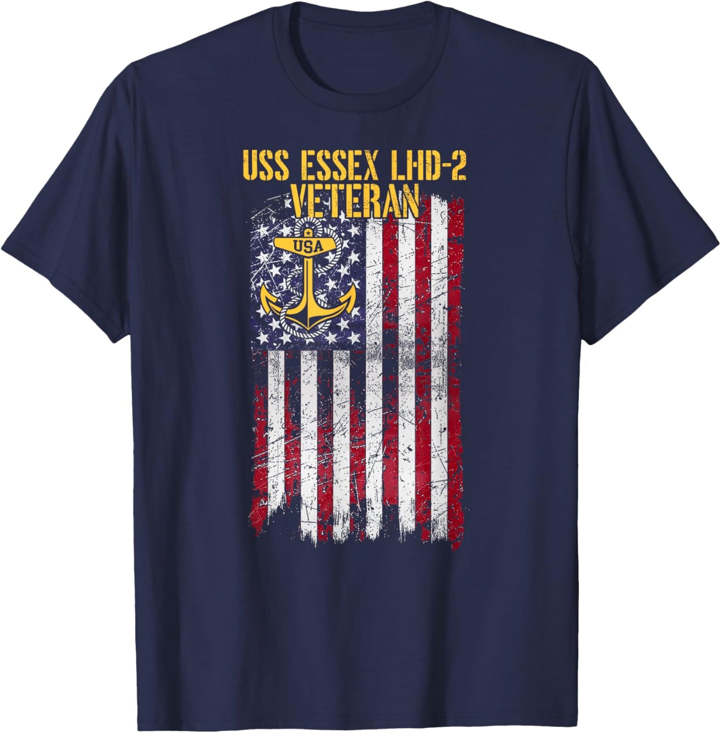 USS Essex LHD-2 Amphibious Assault Ship Veteran T-Shirt - T-Shirt | Navy
