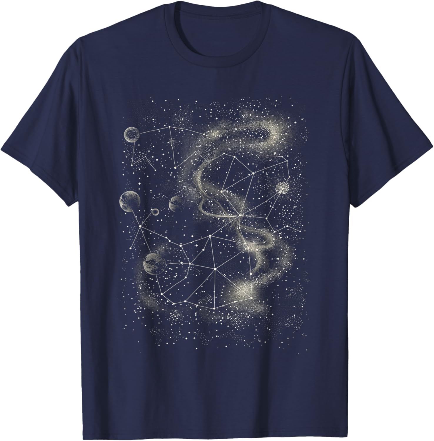 Constellation Dotwork T-Shirt - T-Shirt | Navy