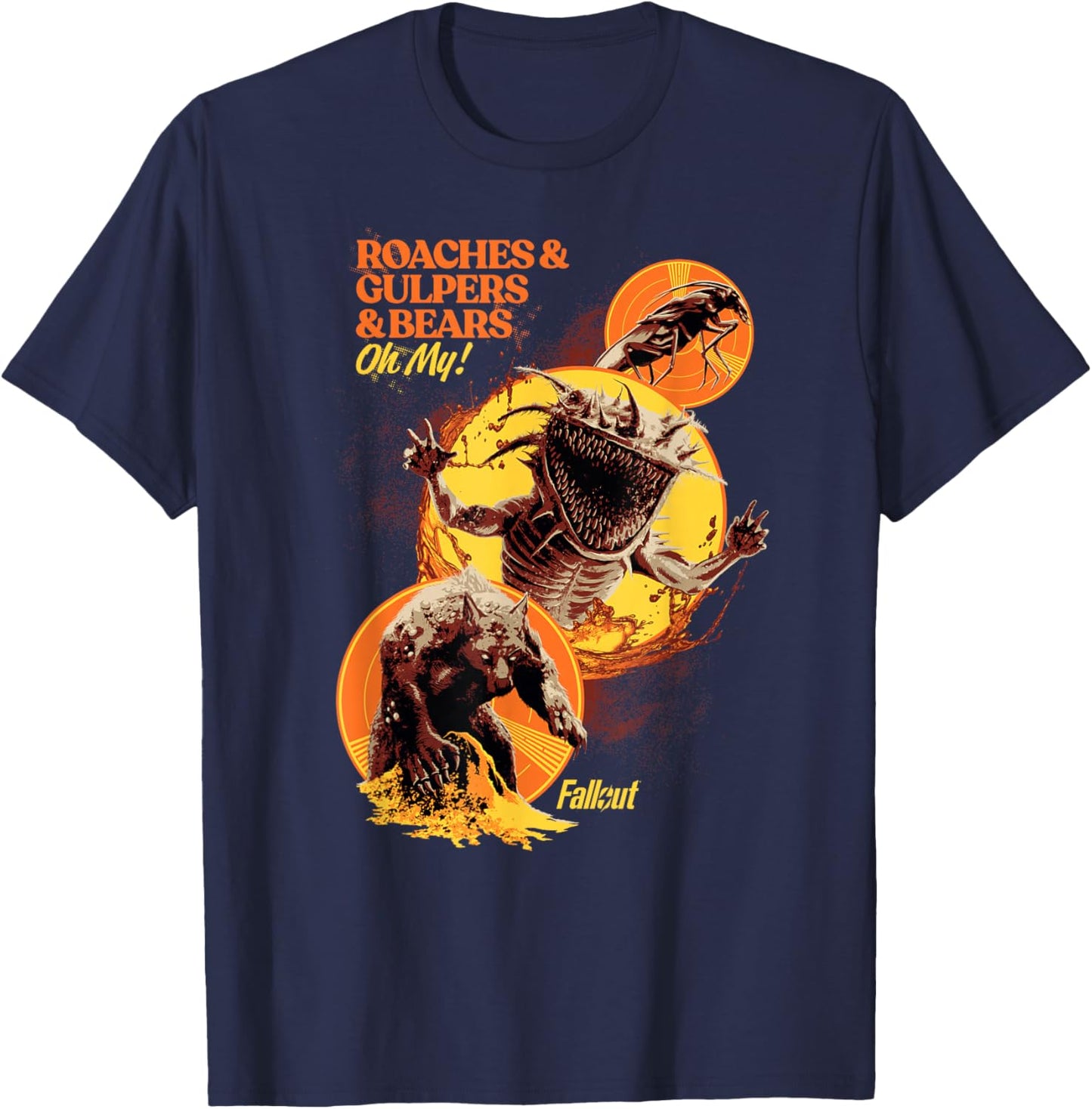 Fallout - Roaches & Gulpers & Bears T-Shirt - T-Shirt | Navy