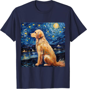 Golden Retriever Sternennacht - Golden Retriever T-Shirt - T-Shirt | Navy