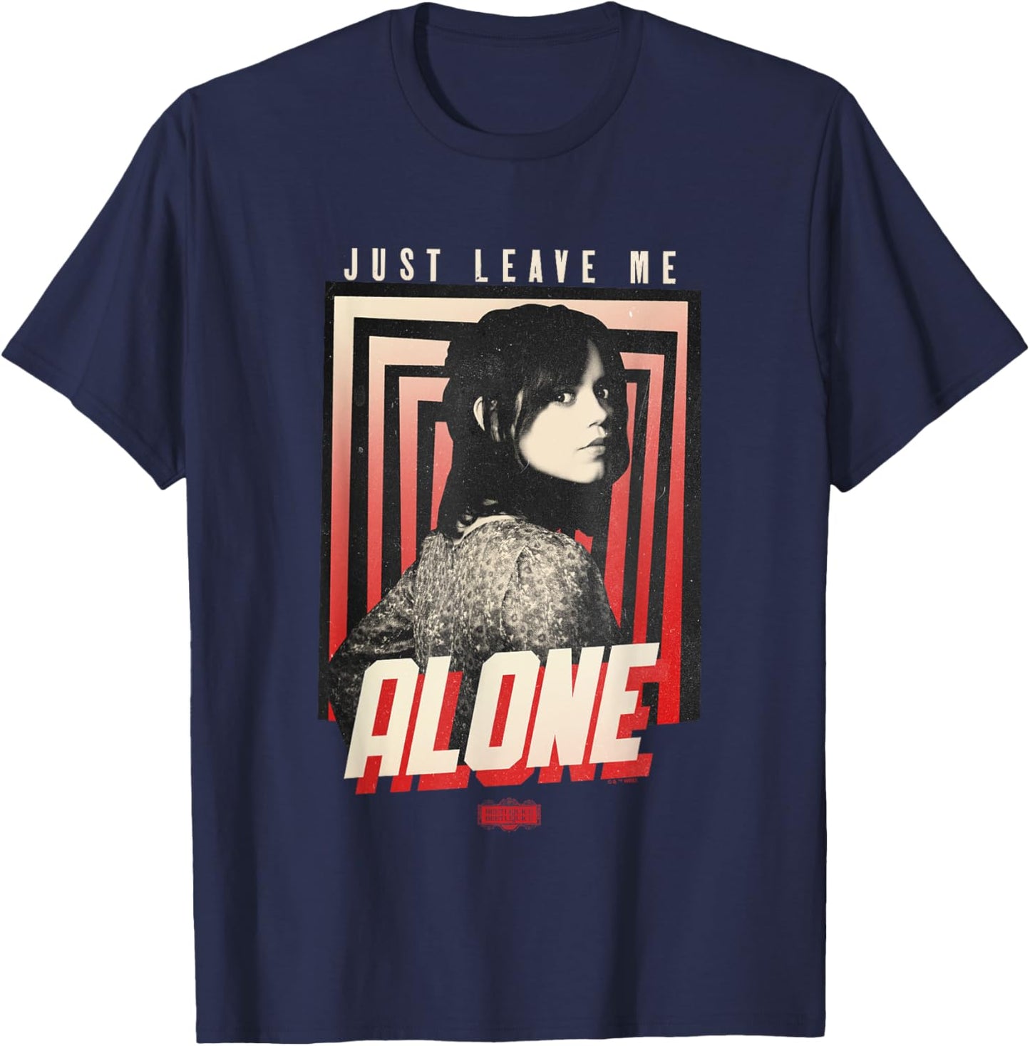 Beetlejuice Beetlejuice Just Leave Me Alone Astrid Faded T-Shirt - T-Shirt | Navy