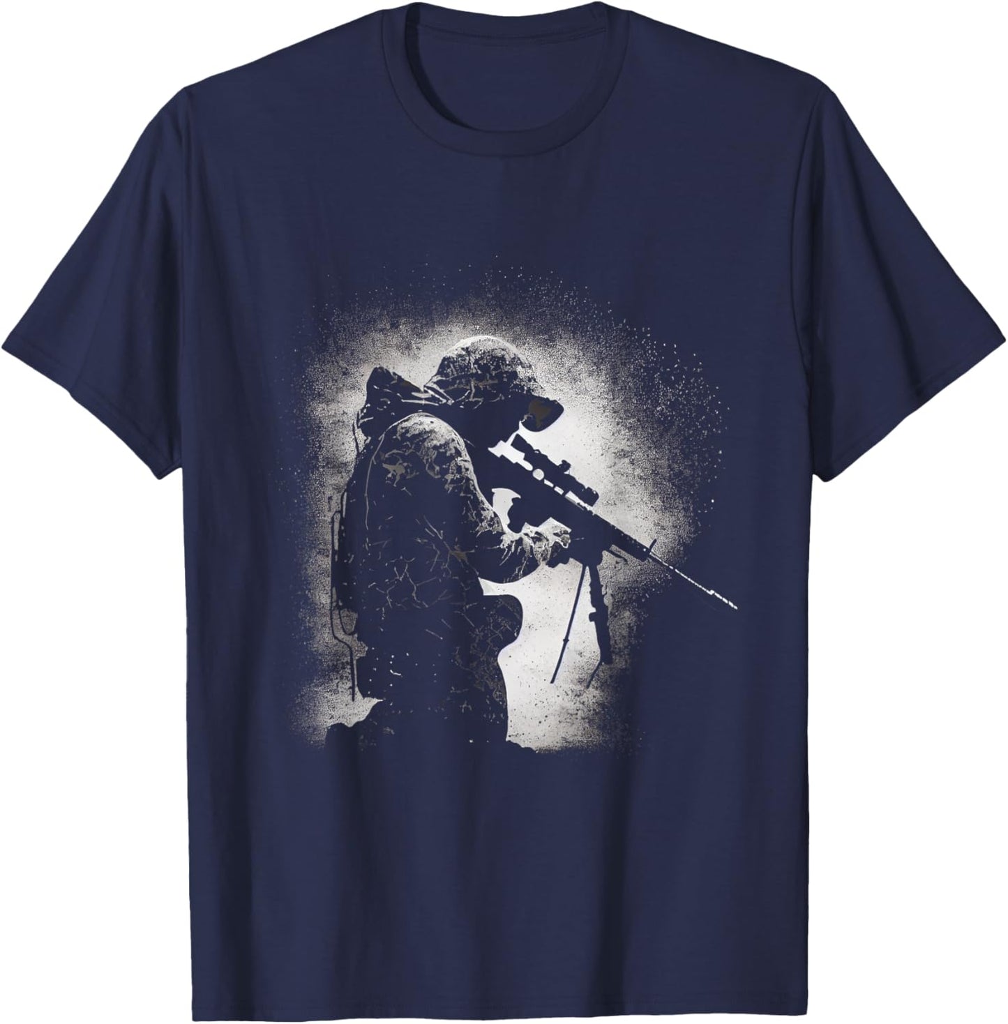 Sniper Sniper Patriot Soldier Military Army T-Shirt - T-Shirt | Navy