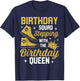 Birthday Squad Shoes Stepping With The Birthday Queen Bday T-Shirt - T-Shirt | Navy