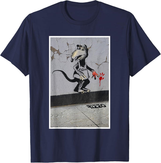 Disney The Muppets Rizzo Banksy’s Graffiti Inspired Big Shot T-Shirt - T-Shirt | Navy
