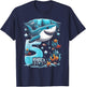 Shark 5th Birthday Under Sea 5 Year Old Birthday Party Theme T-Shirt - T-Shirt | Navy