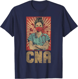 CNA Nurse Certified Nursing Assistant Retro Vintage Cna T-Shirt - T-Shirt | Navy