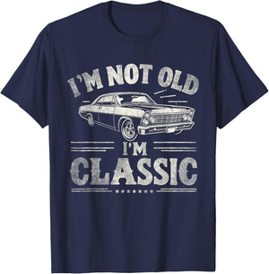 I'm Not Old I'm Classic Retro Vintage Funny Car Quote Saying T-Shirt - T-Shirt | Navy