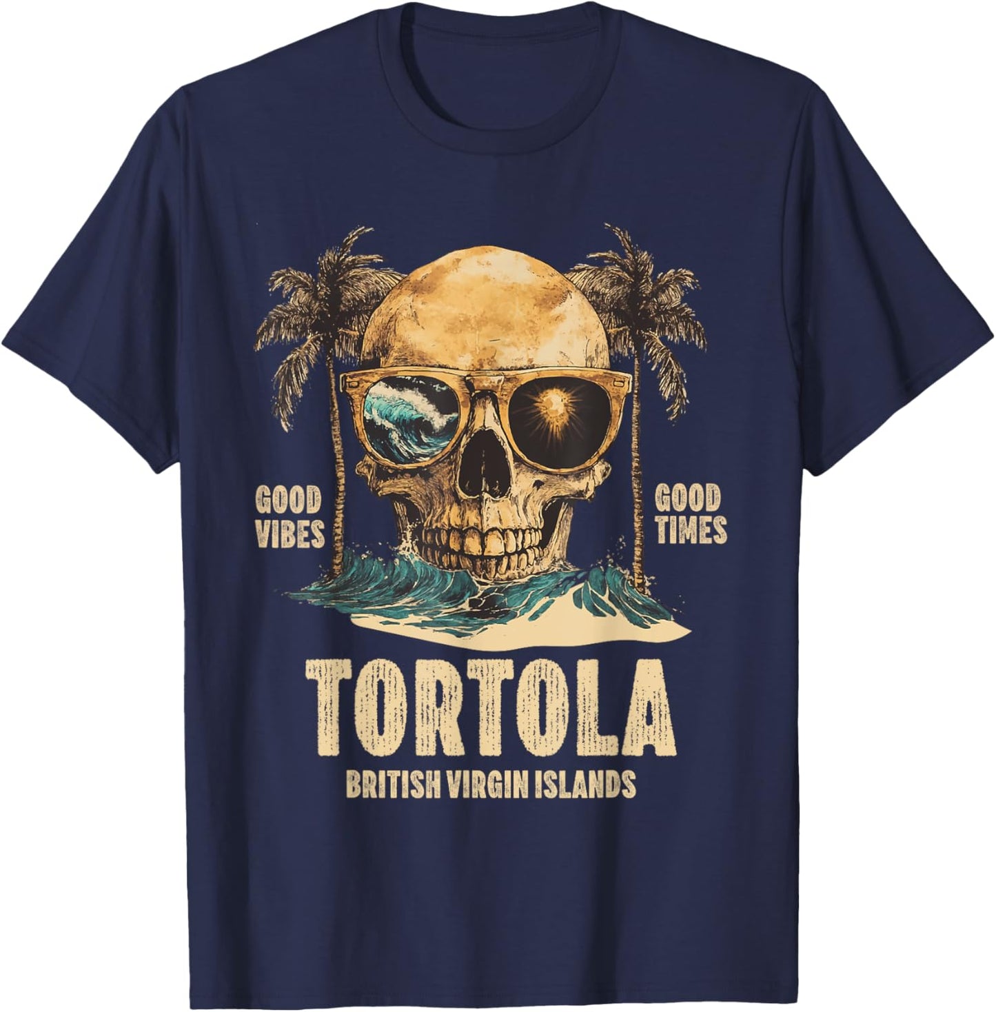 Tortola B.V.I British Virgin Islands Souvenir Vacation T-Shirt - T-Shirt | Navy