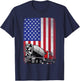 Patriotic Cement Truck Driver Concrete Mixer American Flag T-Shirt - T-Shirt | Navy