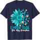 I Wear Teal For My Grandma Cervical Cancer Awareness T-Shirt - T-Shirt | Navy