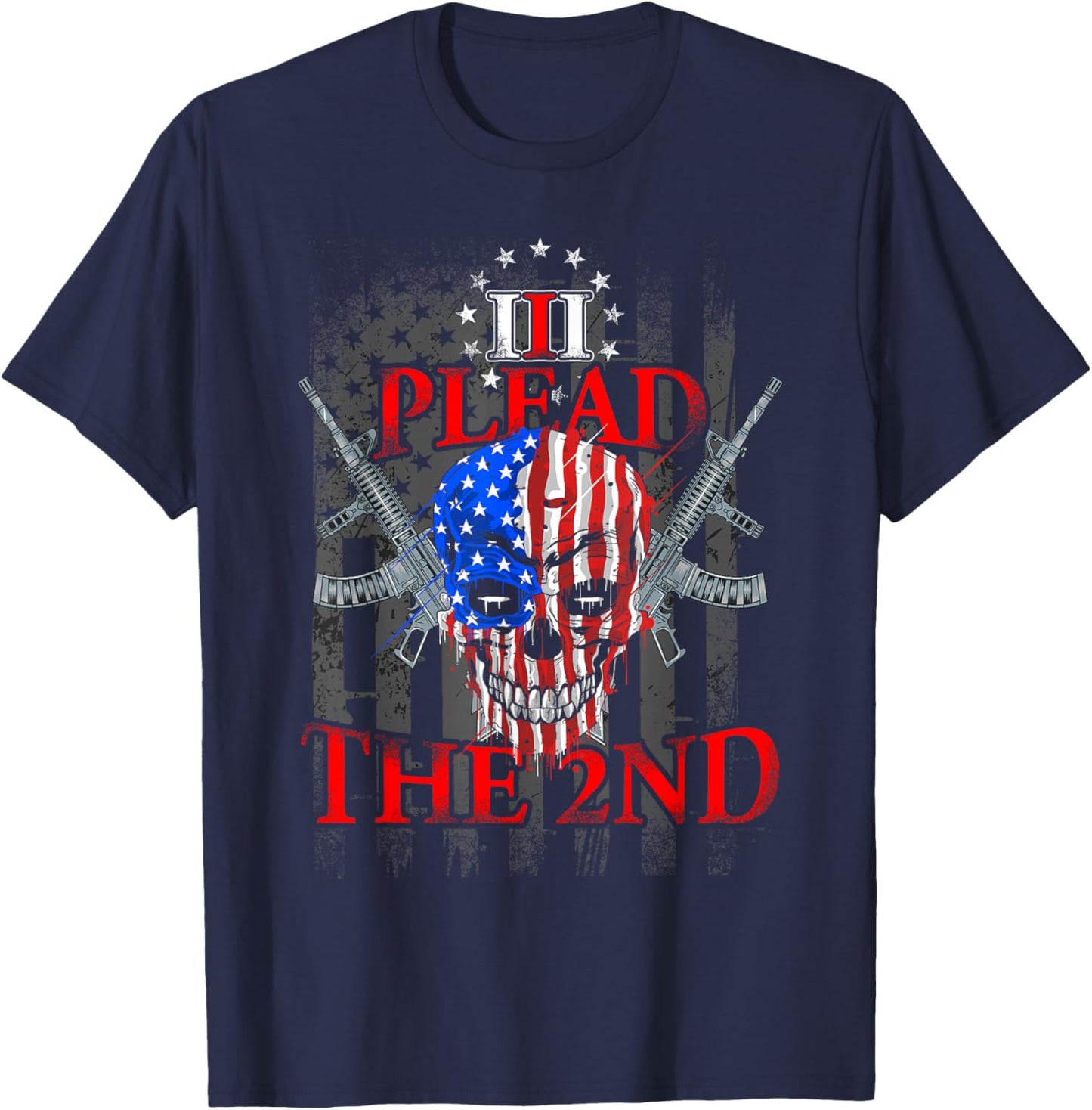 Second Amendment I Plead The 2nd Trump Gun Gift T-Shirt - T-Shirt | Navy