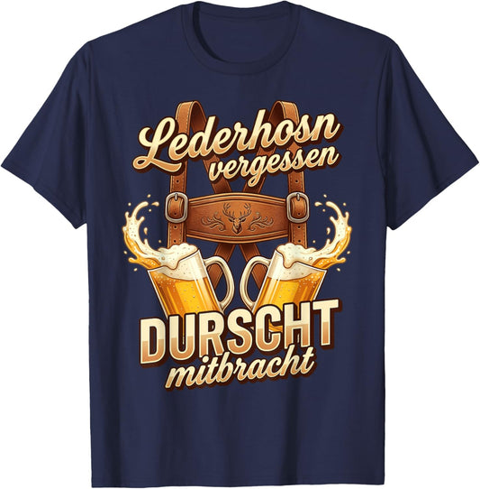 Passend für Oktoberfest Shirt Herren Trachtenshirt Trachten T-Shirt - T-Shirt | Navy