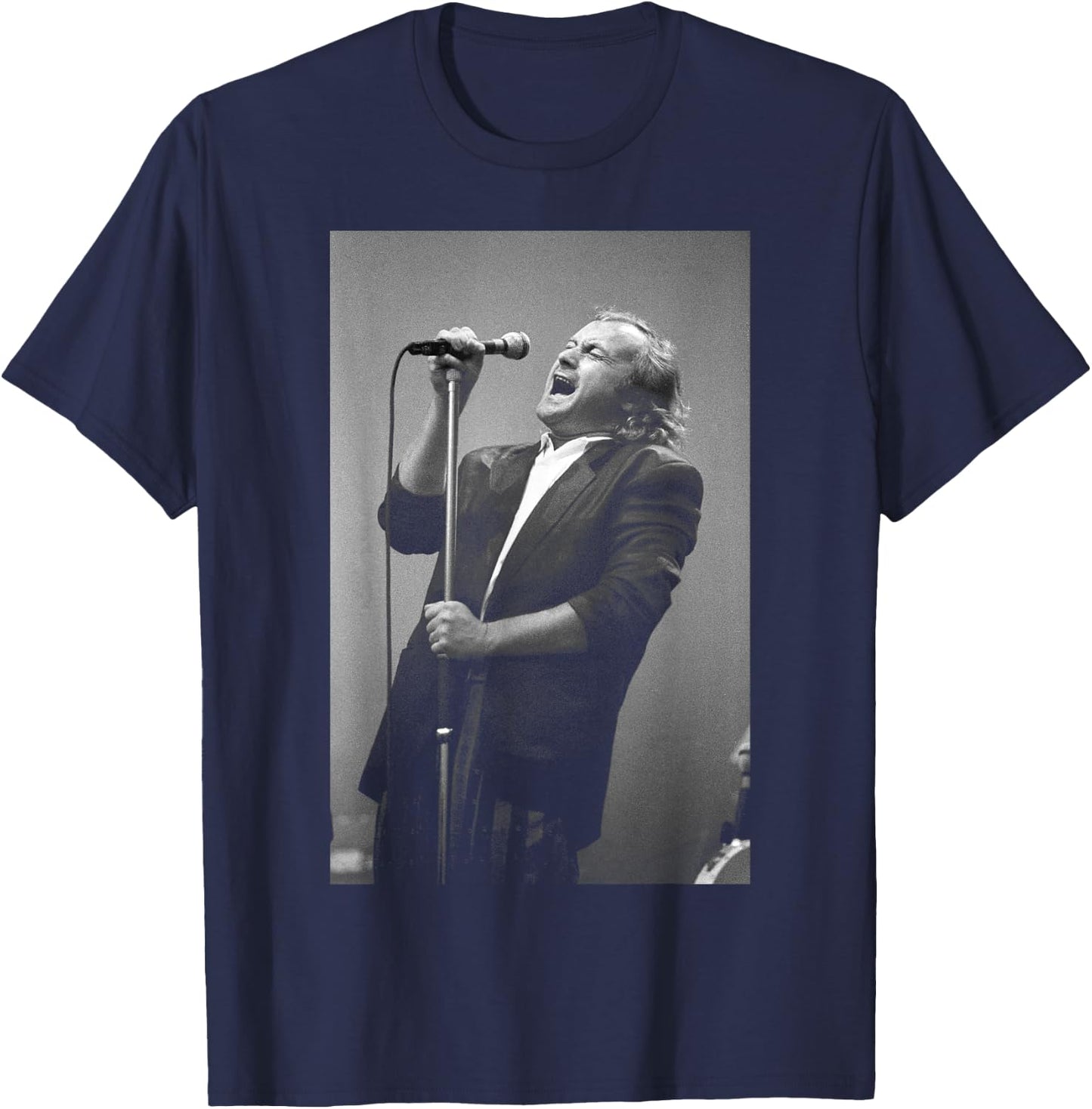 Genesis Phil Collins Singing Invisible Touch World Tour T-Shirt - T-Shirt | Navy