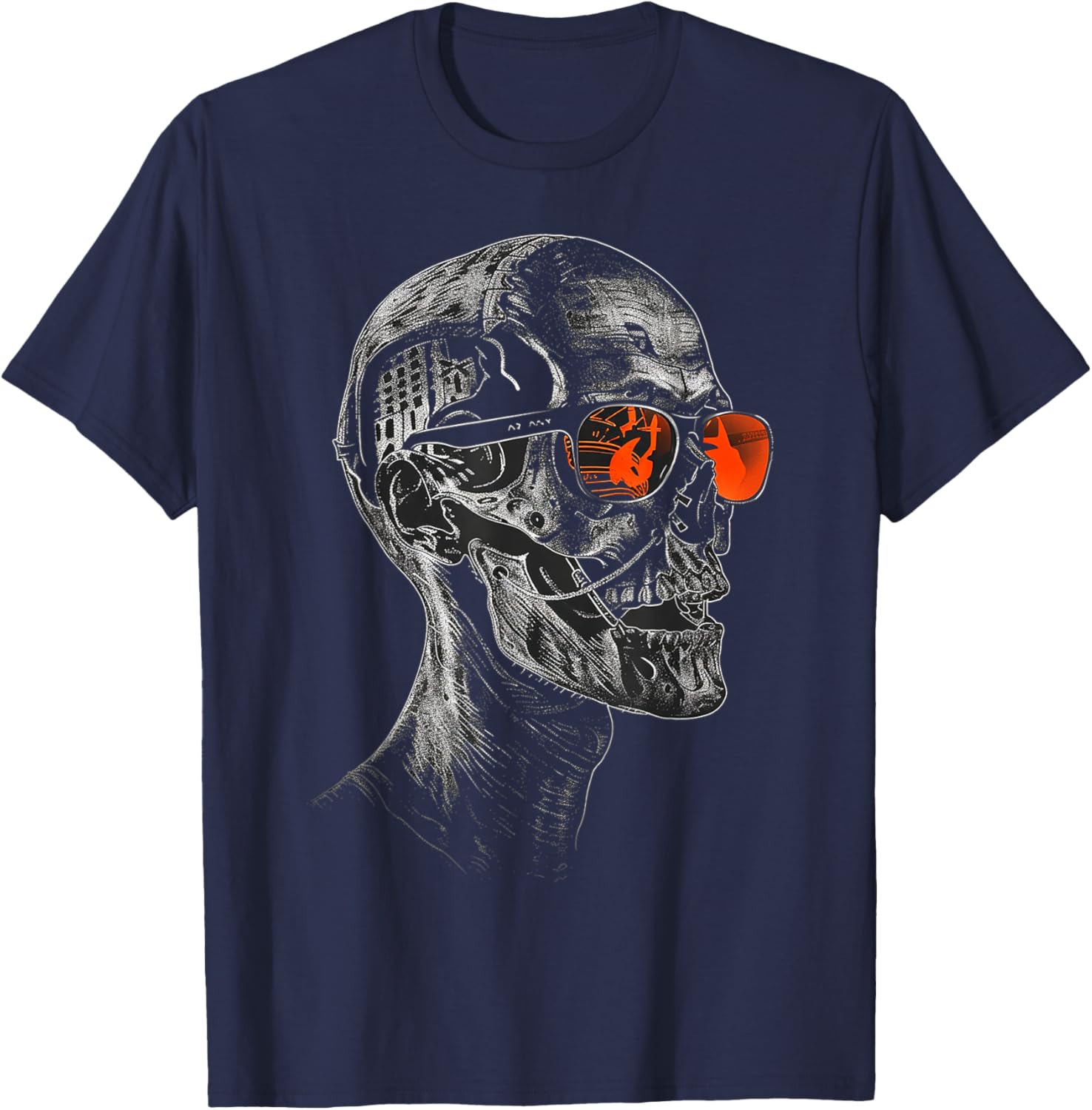 Zombie Costume Halloween Graphic Sunglasses Art Zombie T-Shirt - T-Shirt | Navy
