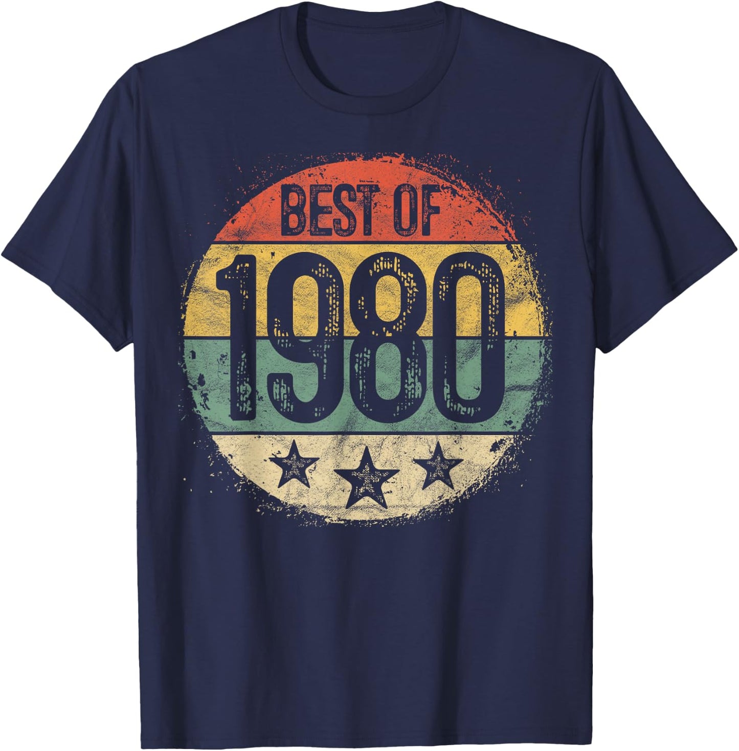 Best Of 1980 45th Birthday Gifts Women 45 Year Old T-Shirt - T-Shirt | Navy