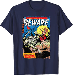 Vintage Horror Comic Book Cover Beware 10 T-Shirt - T-Shirt | Navy