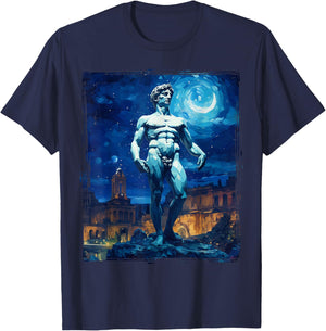 David Statue by Michelangelo T-Shirt - T-Shirt | Navy