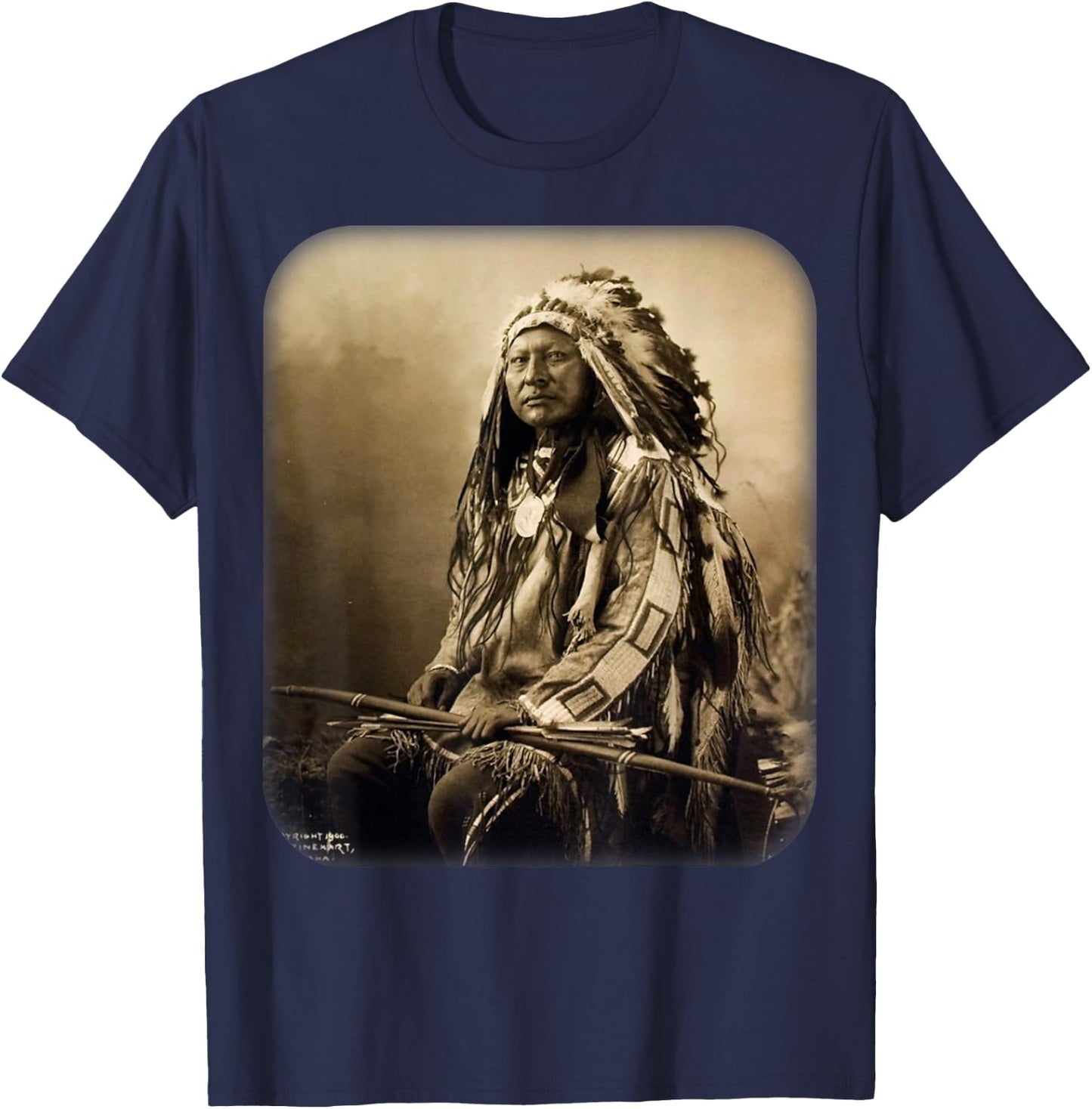 Chief Spotted Elk Lakota Sioux Native American Indian T-Shirt - T-Shirt | Navy