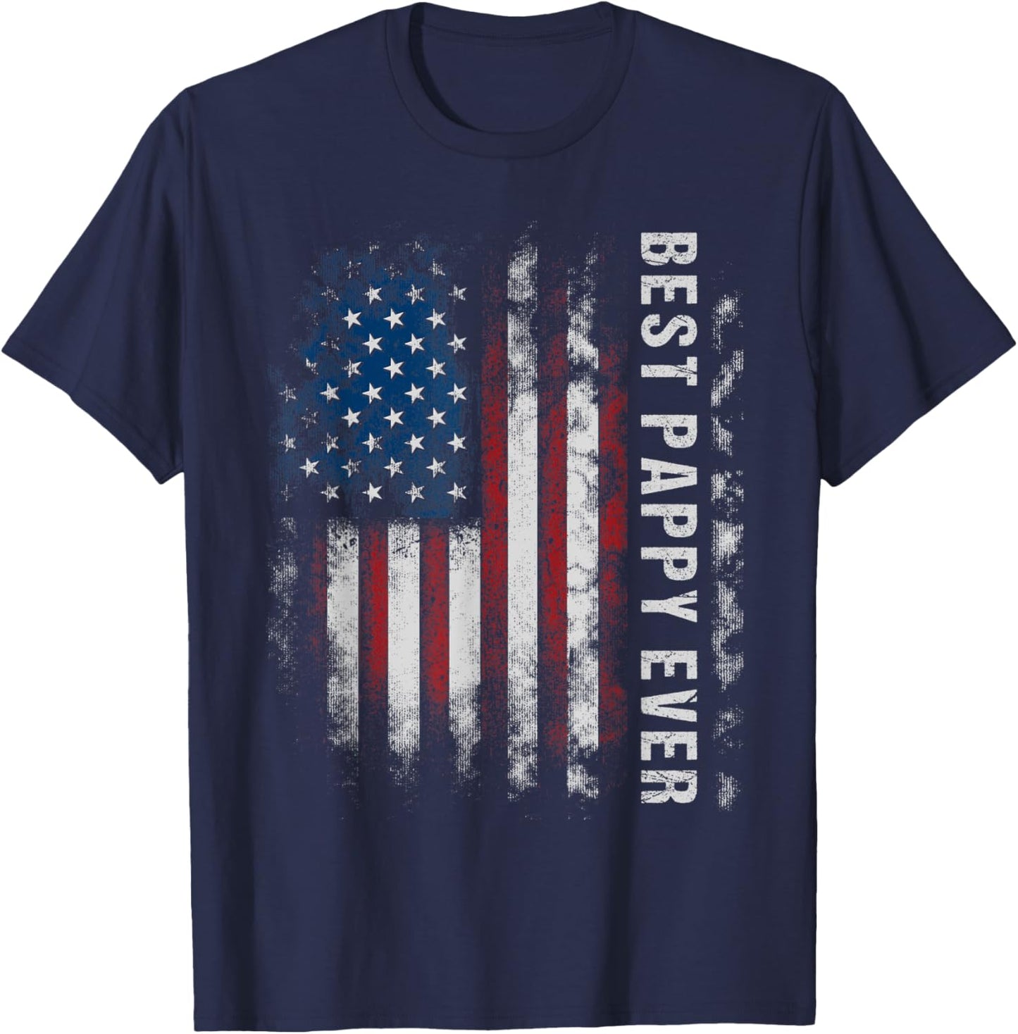 Pappy American Flag Father's Day For Pappy From Daughter Women Kids Men T-Shirt - T-Shirt | Navy
