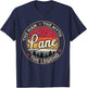 Lane The Man The Myth The Legend Personalized Name T-Shirt - T-Shirt | Navy