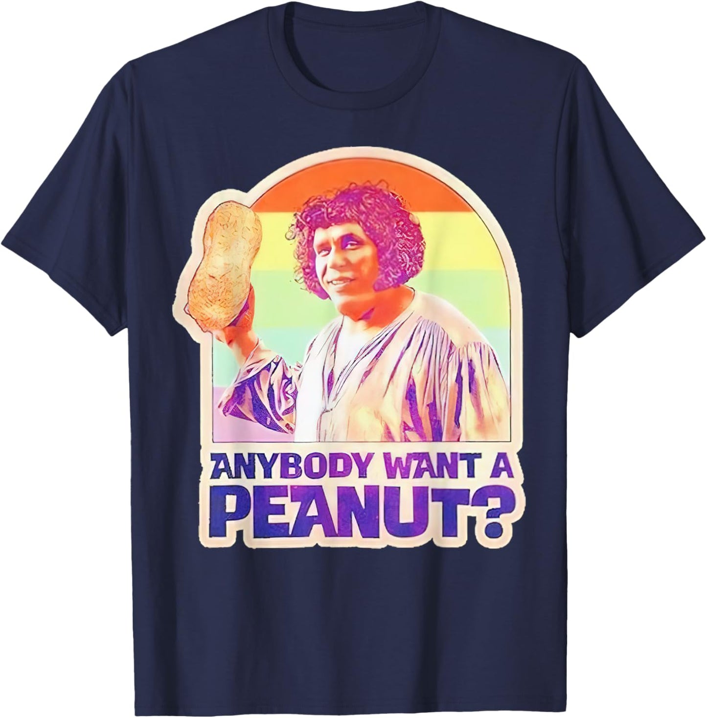 Anybody Want A Peanut Vintage T-Shirt - T-Shirt | Navy