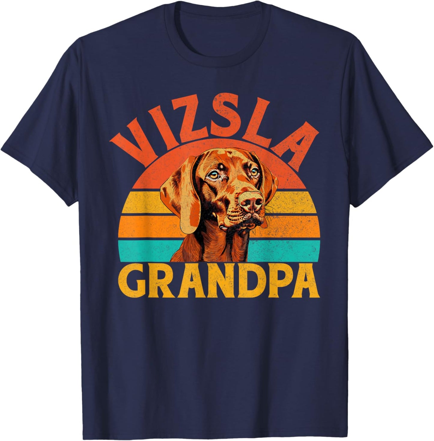 Vizsla Grandpa Vizsla T-Shirt - T-Shirt | Navy
