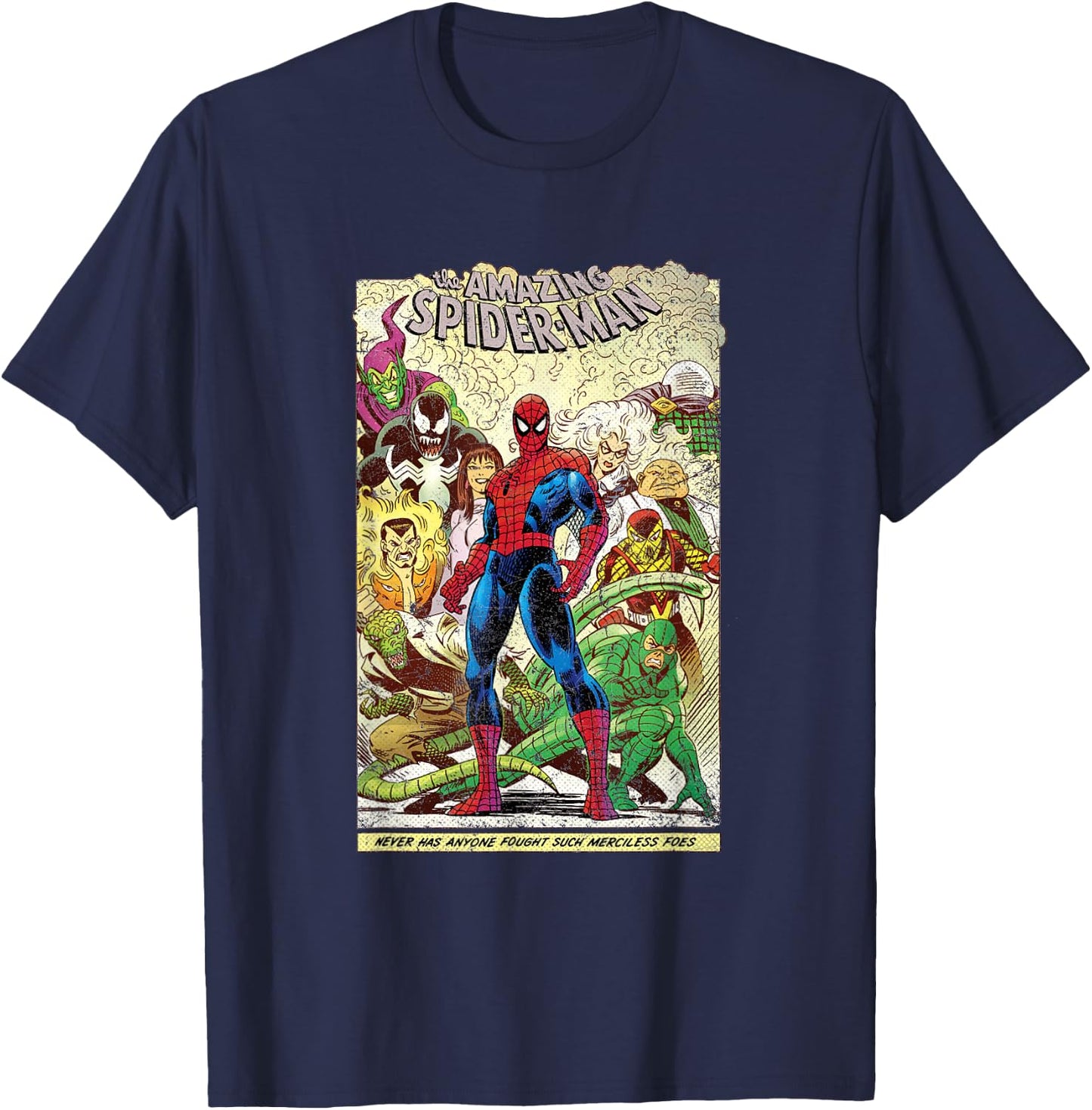 Marvel The Amazing Spider-Man Comic T-Shirt - T-Shirt | Navy