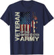 Distressed American Flag US Army Veteran Shirt Gift T-Shirt - T-Shirt | Navy