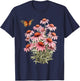 Echinacea Cone Flower Monarch Butterfly Pollinator Habitat T-Shirt - T-Shirt | Navy