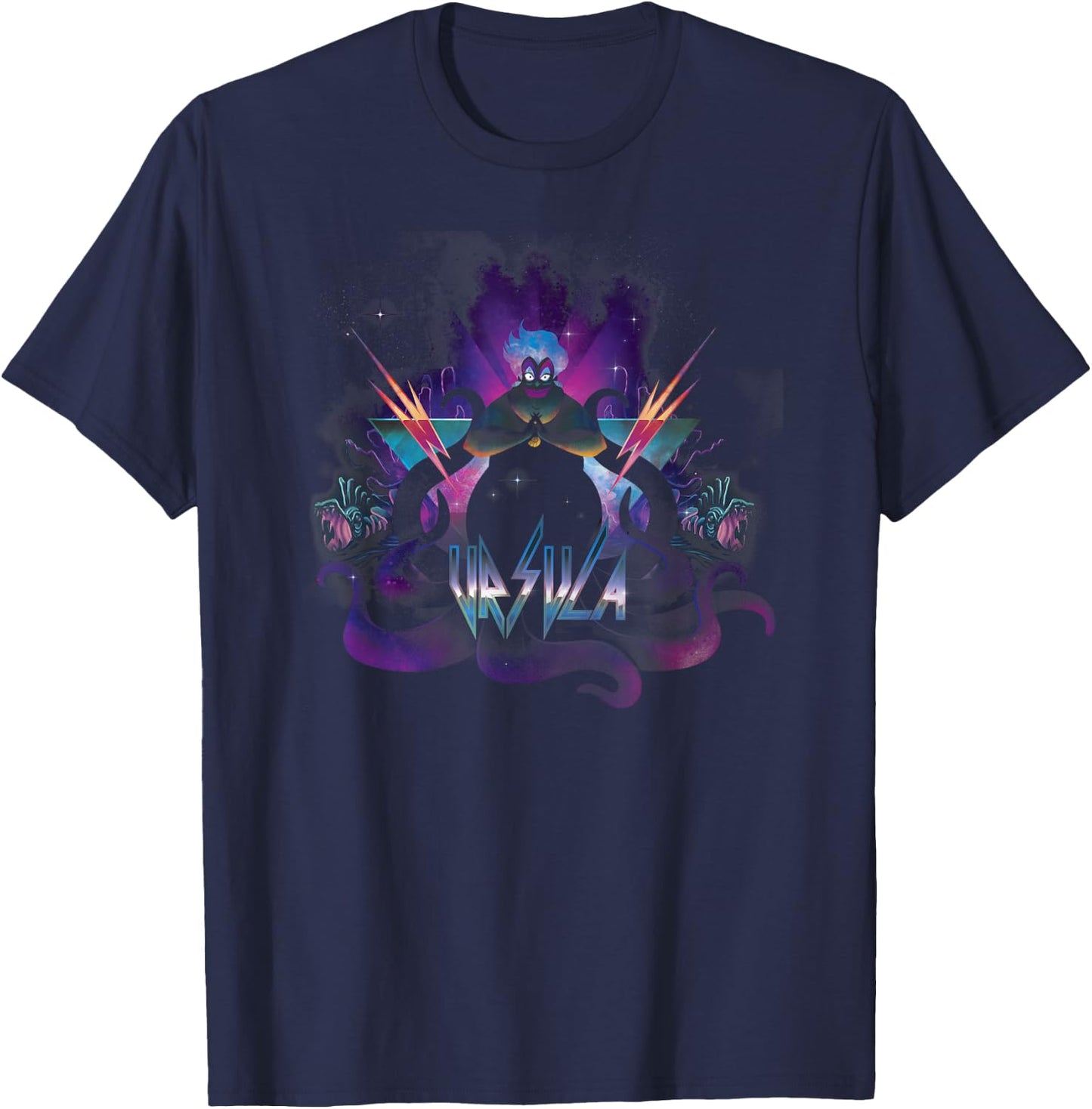 Disney Villains Ursula 80's Style Portrait T-Shirt - T-Shirt | Navy