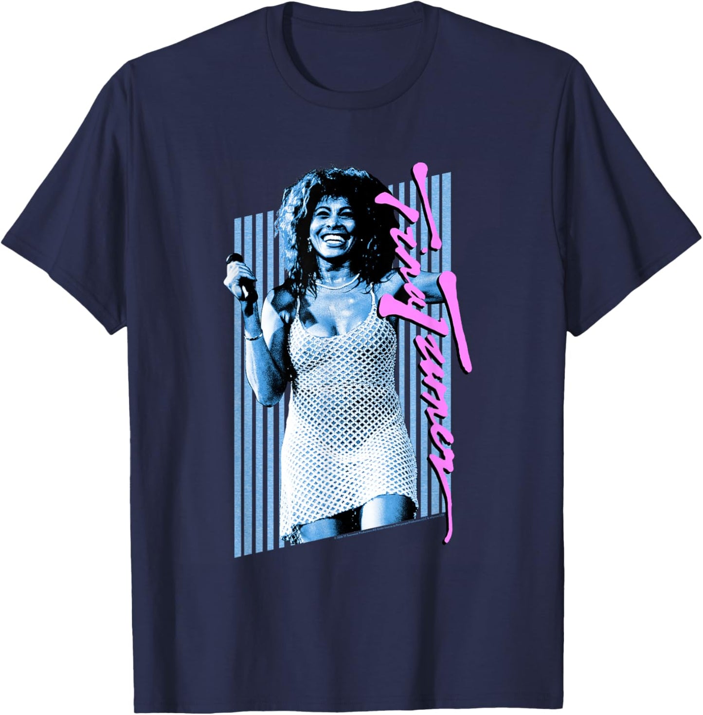 Tina Turner Blue Stripes T-Shirt - T-Shirt | Navy